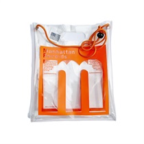 PVC 7INCH BAG(CLEAR ORANGE)